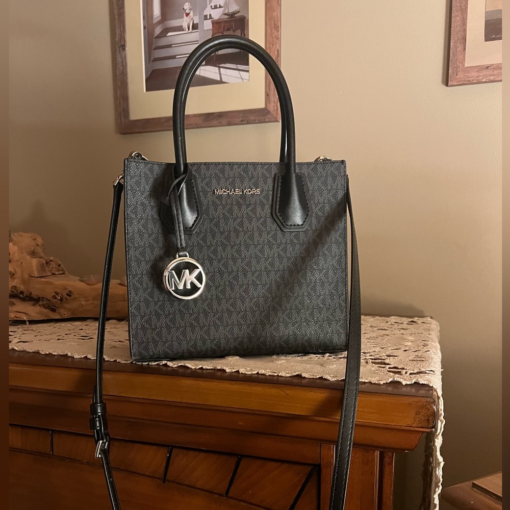 Michael Kors Black Satchel with Signature Style